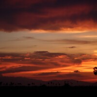 TSC Cardamom sunset Sunset over the Cardamom Mountains, Cambodia
